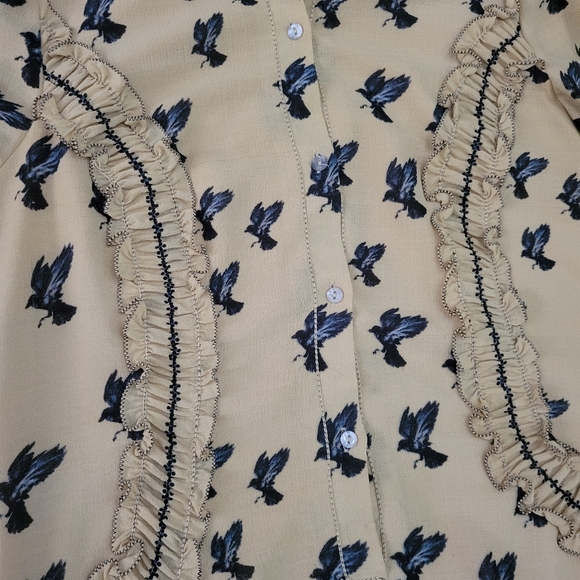 Max Studio London Bird Print Dress size Medium - Picture 8 of 15